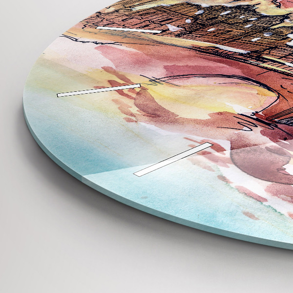 Orologio rotondo Paesaggio dipinto di Parigi