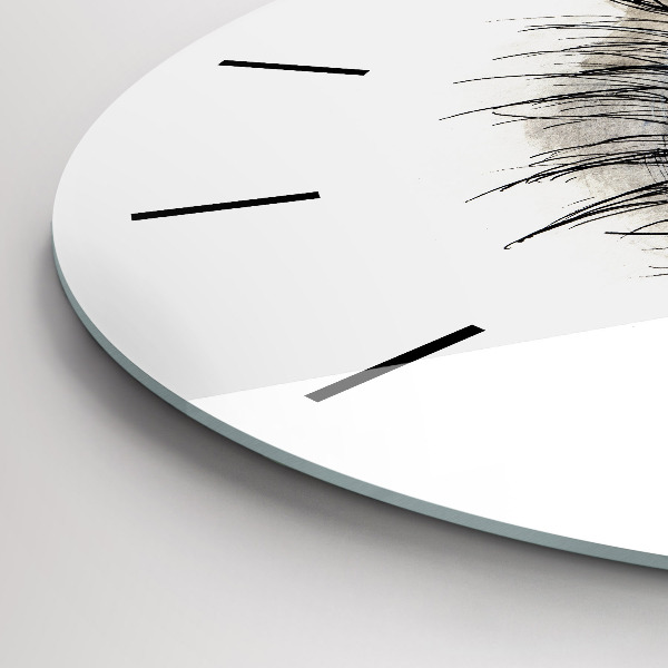 Orologio rotondo Fiore di girasole nell'occhio