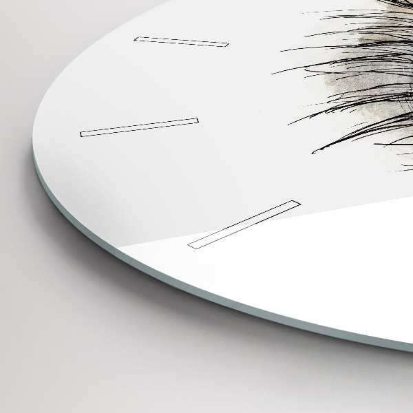 Orologio rotondo Fiore di girasole nell'occhio