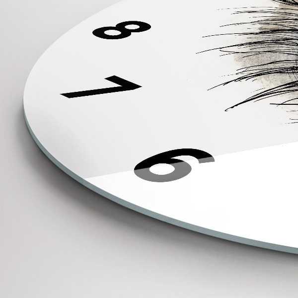 Orologio rotondo Fiore di girasole nell'occhio