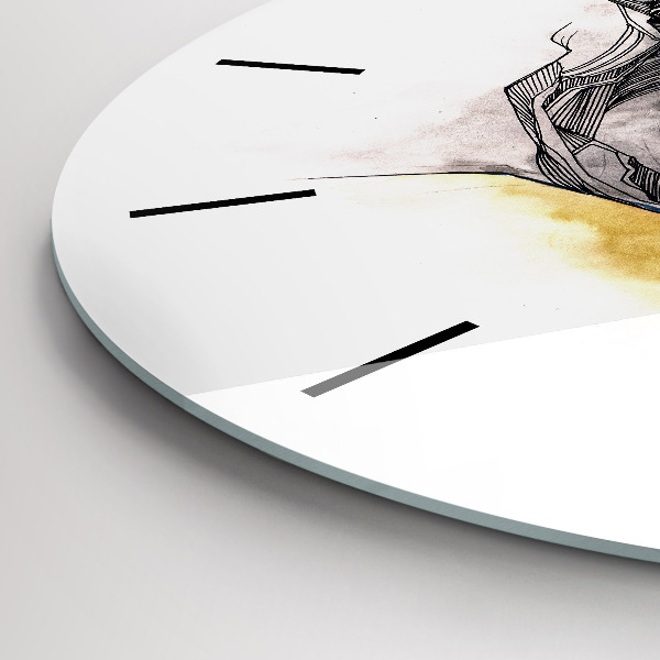 Orologio rotondo Disegno di bacio d'amore