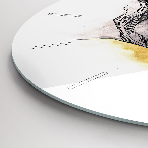 Orologio rotondo Disegno di bacio d'amore