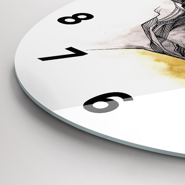 Orologio rotondo Disegno di bacio d'amore