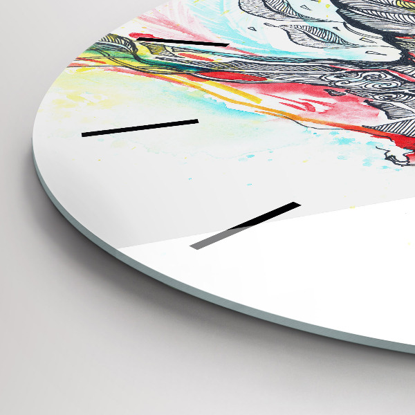 Orologio rotondo Pappagallo colorato in volo