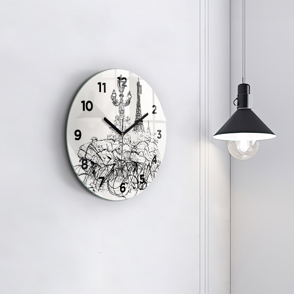Orologio rotondo Disegno gara ciclistica