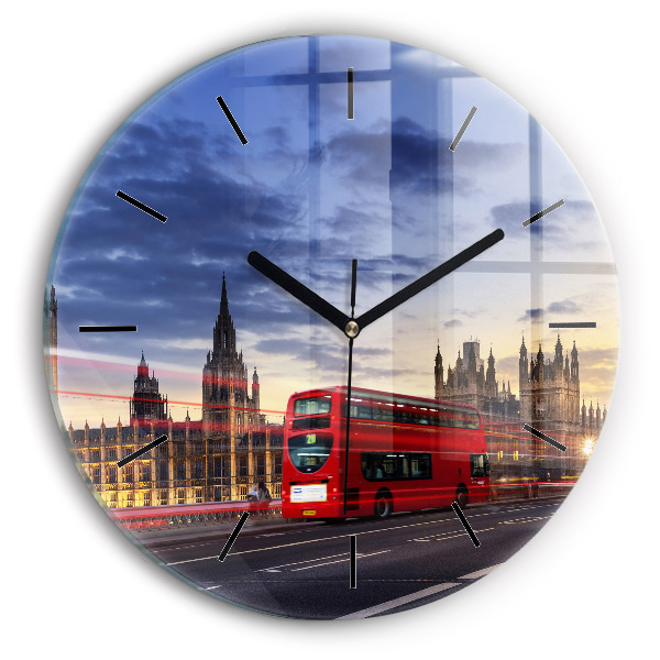 Orologio rotondo Autobus rosso di Londra