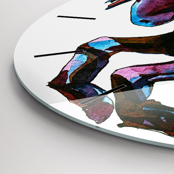 Orologio rotondo Un cavallo in fuga