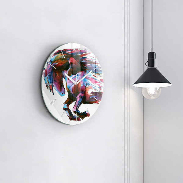 Orologio rotondo Un cavallo in fuga