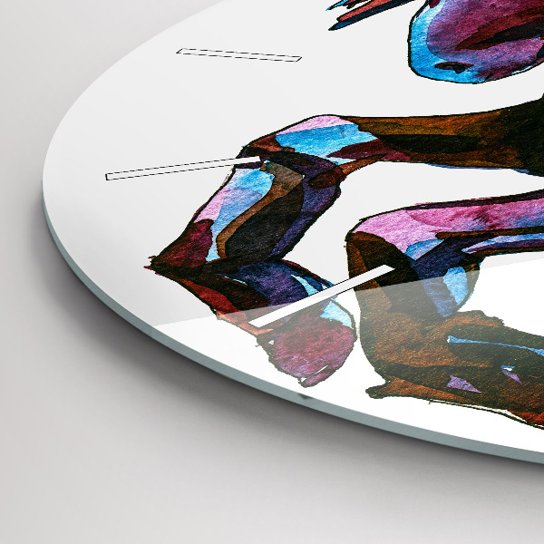 Orologio rotondo Un cavallo in fuga