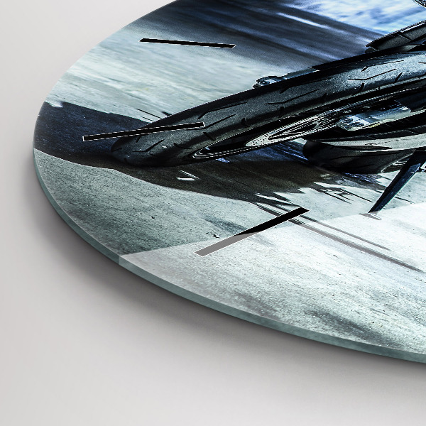 Orologio rotondo Motocicletta nel vicolo