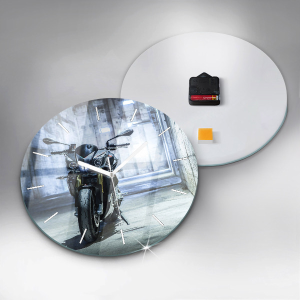 Orologio rotondo Motocicletta nel vicolo