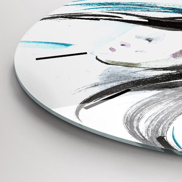 Orologio rotondo Cavallo e donna astratti