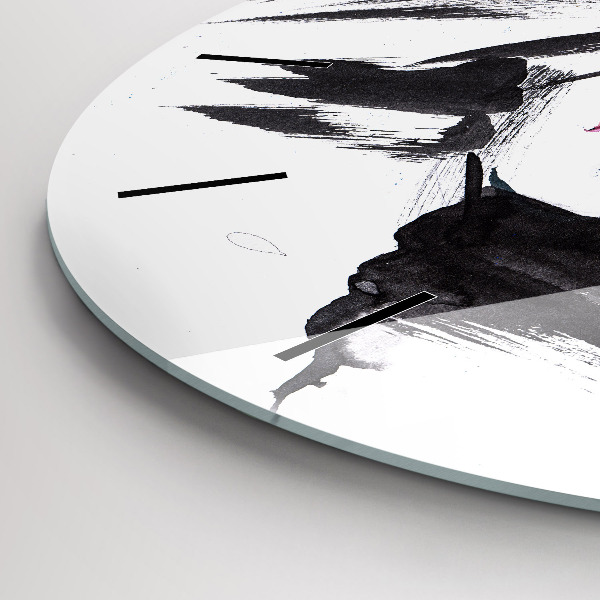 Orologio rotondo Volto di donna astratto