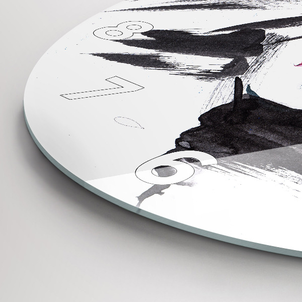 Orologio rotondo Volto di donna astratto