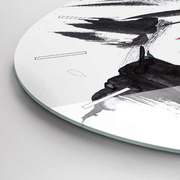 Orologio rotondo Volto di donna astratto