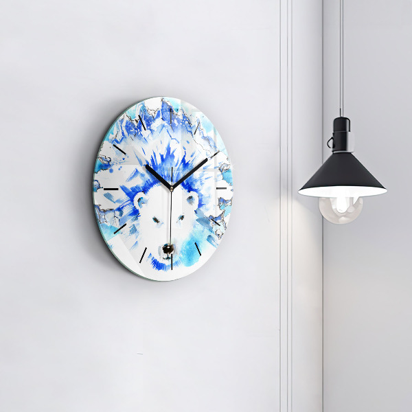 Orologio rotondo Orso sullo sfondo del ghiaccio