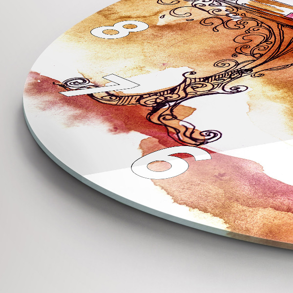 Orologio rotondo Donna che beve il tè