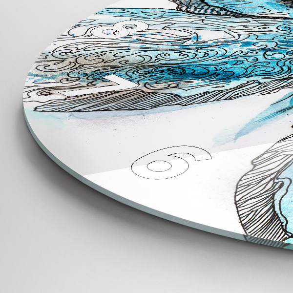 Orologio rotondo Faccia di farfalla