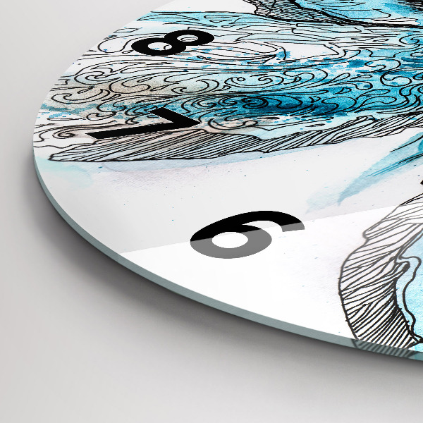 Orologio rotondo Faccia di farfalla