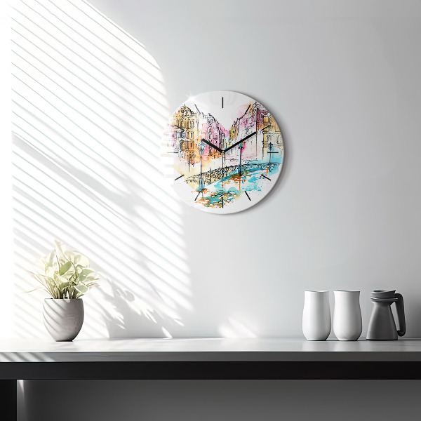 Orologio rotondo Architettura dipinta