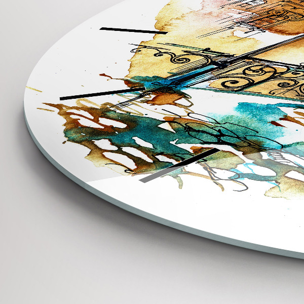 Orologio rotondo Architettura dipinta