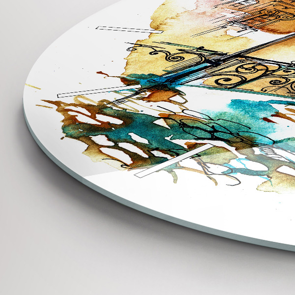 Orologio rotondo Architettura dipinta