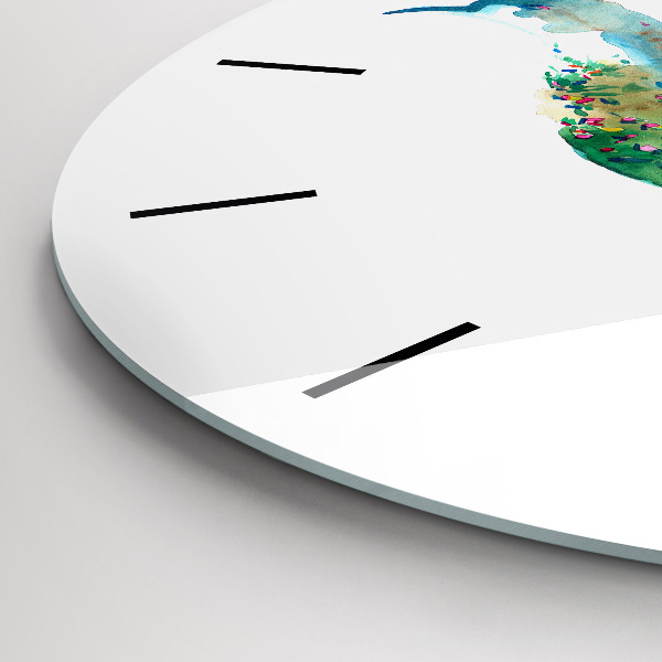 Orologio rotondo Astrazione di uccello e primavera