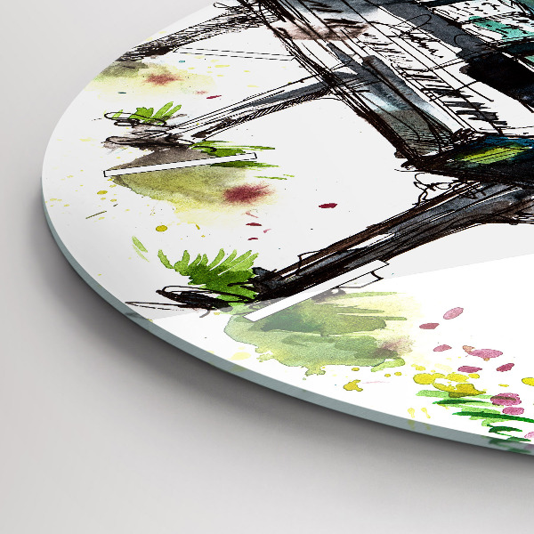 Orologio rotondo Illustrazione 4 stagioni