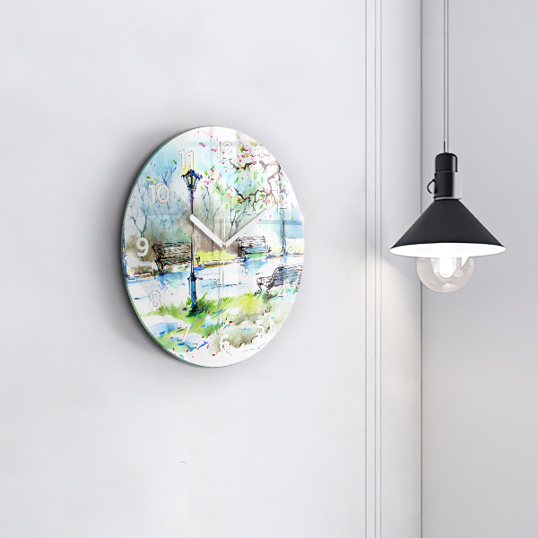 Orologio rotondo Primavera pittoresca