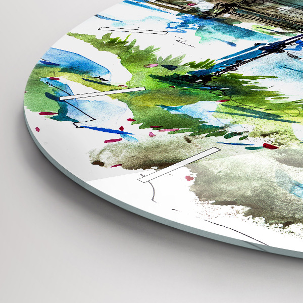 Orologio rotondo Primavera pittoresca