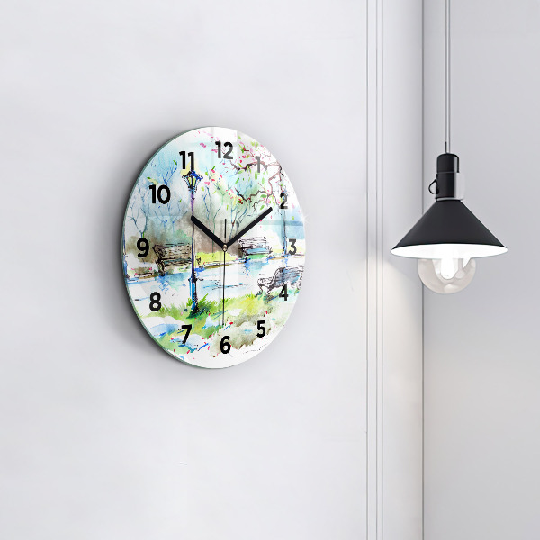 Orologio rotondo Primavera pittoresca