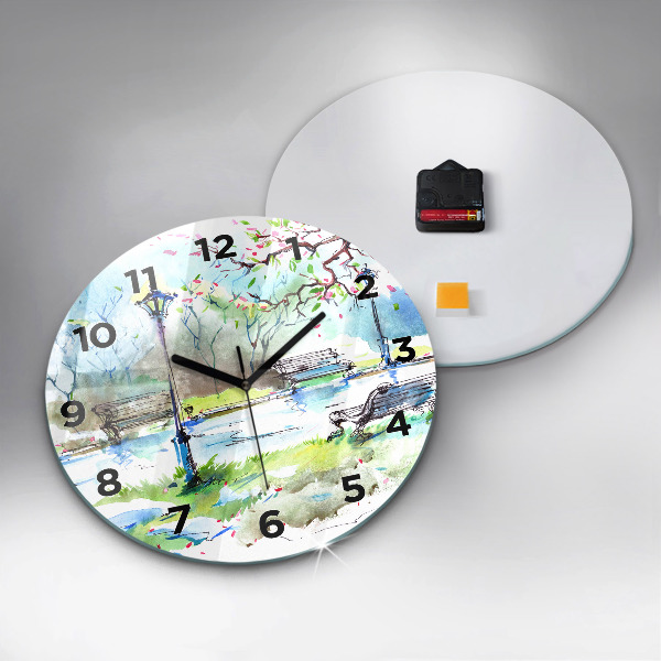 Orologio rotondo Primavera pittoresca