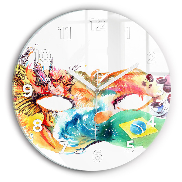 Orologio rotondo Cultura - Bandiera brasiliana