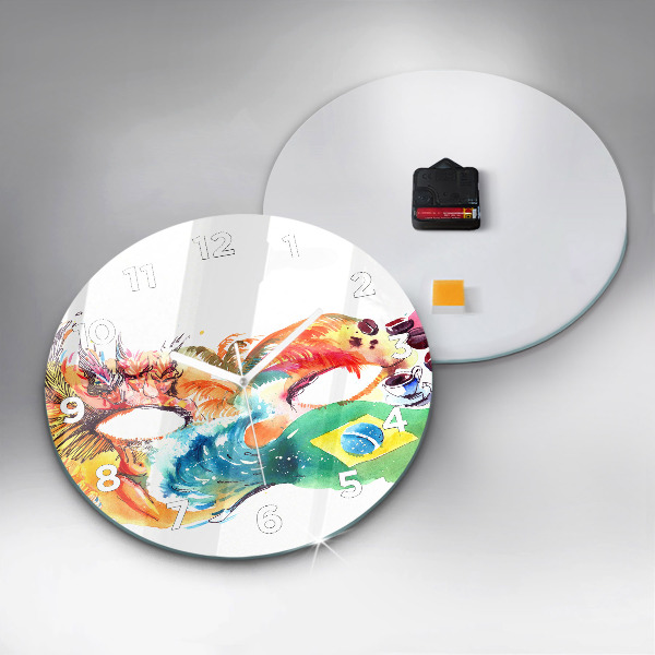 Orologio rotondo Cultura - Bandiera brasiliana