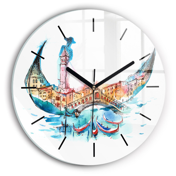 Orologio rotondo Italia - Gondola Veneziana