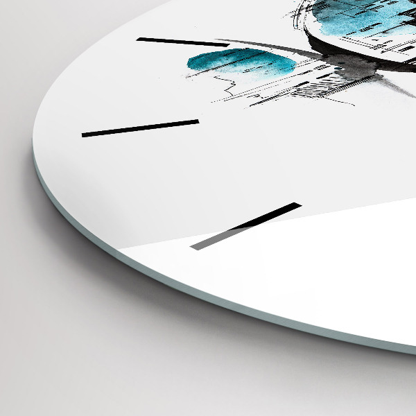 Orologio rotondo Città con gli occhiali