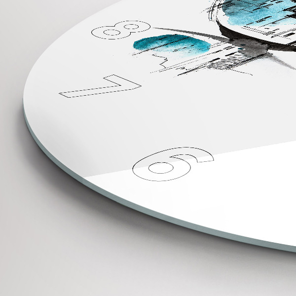 Orologio rotondo Città con gli occhiali