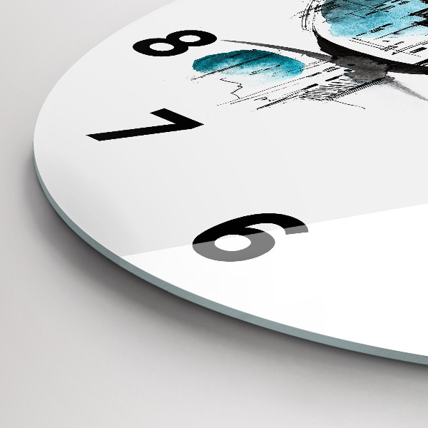 Orologio rotondo Città con gli occhiali