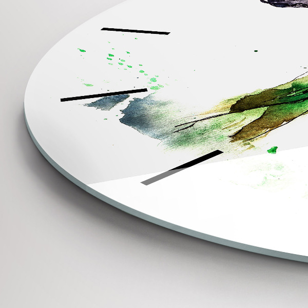 Orologio rotondo Paesaggio di alci e montagne