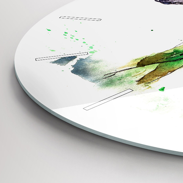 Orologio rotondo Paesaggio di alci e montagne