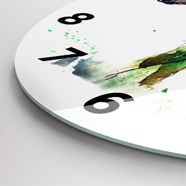 Orologio rotondo Paesaggio di alci e montagne