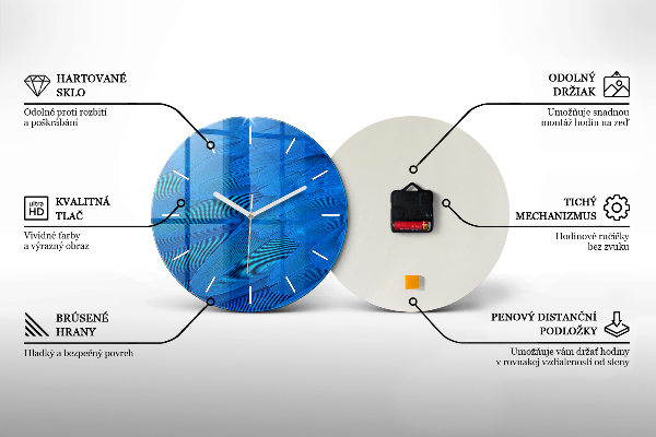 Orologio rotondo Sentiero forestale in seppia