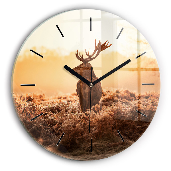 Orologio rotondo Cervo all'alba