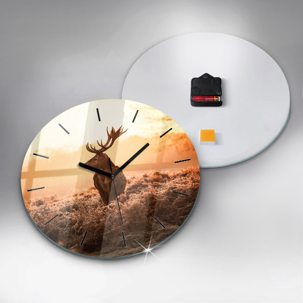 Orologio rotondo Cervo all'alba