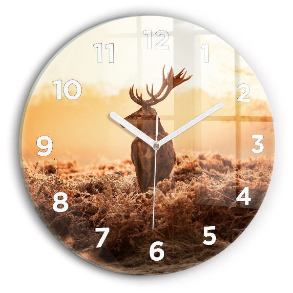 Orologio rotondo Cervo all'alba