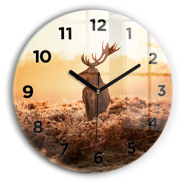 Orologio rotondo Cervo all'alba