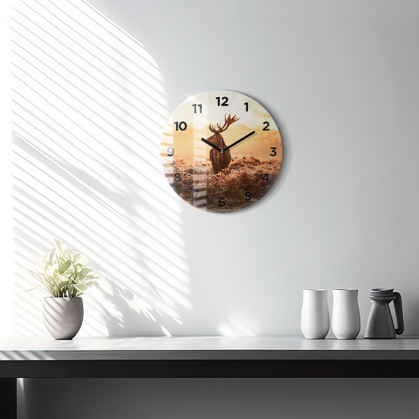 Orologio rotondo Cervo all'alba