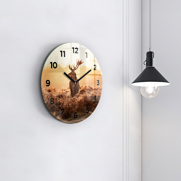 Orologio rotondo Cervo all'alba
