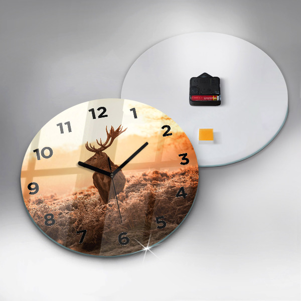 Orologio rotondo Cervo all'alba
