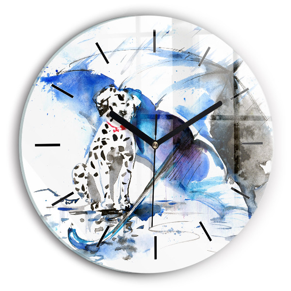 Orologio rotondo Dalmata e ombrello